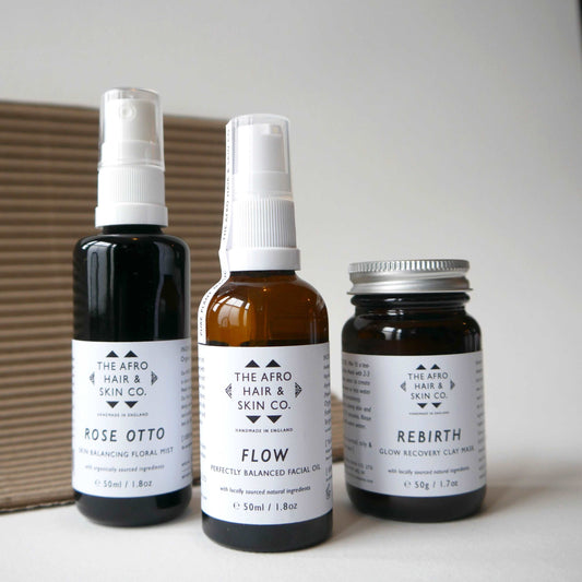 CLARITY- Oily Skin Control Set of skincare products for black skin. 